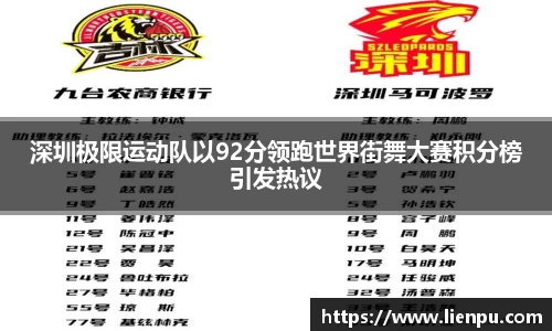 深圳极限运动队以92分领跑世界街舞大赛积分榜引发热议