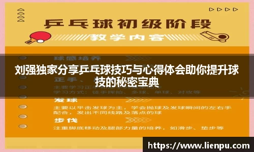 刘强独家分享乒乓球技巧与心得体会助你提升球技的秘密宝典